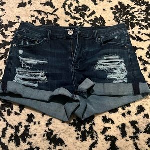 American Eagle Size 10 Curvy Midi Jean Shorts